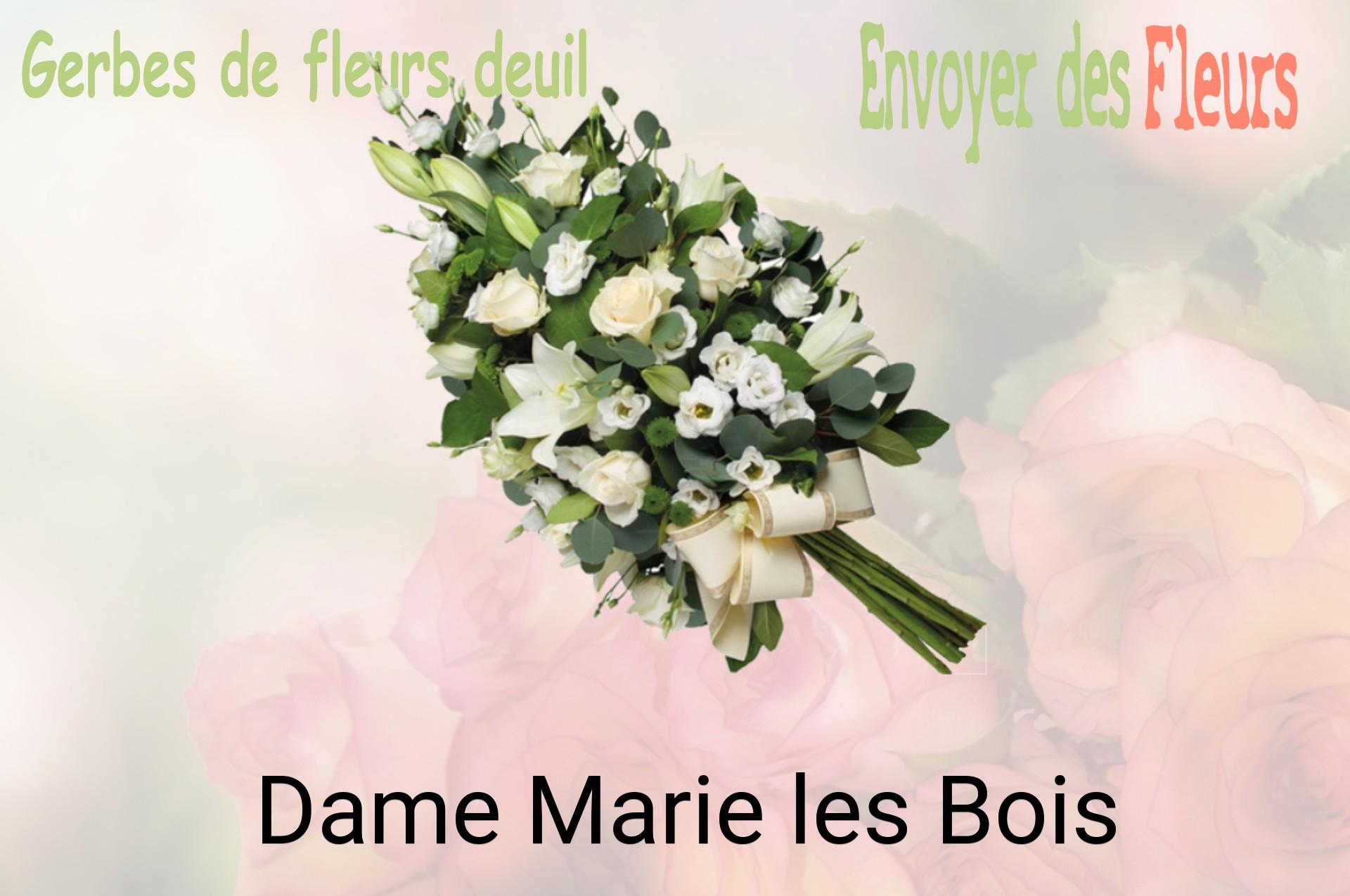 Gerbe de fleurs de deuil livrée à Dame-Marie-les-Bois